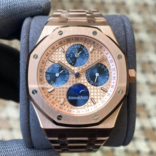 APS공장 오데마피게 로얄오크 퍼페츄얼 캘린더 로즈골드 다이얼 RG 금통 41mm 26574