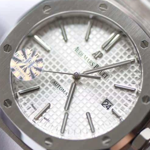JF공장 오데마피게 로얄오크 화이트 다이얼 스틸 SS 브레이슬릿 V5 41mm 15400ST