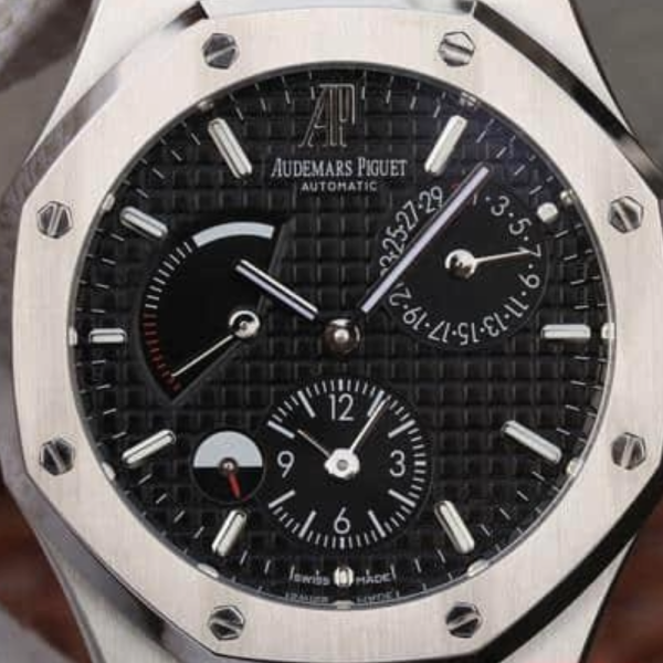 TWA공장 오데마피게 로얄오크 블랙 텍스처 다이얼 스틸 SS 브레이슬릿 41mm 26120