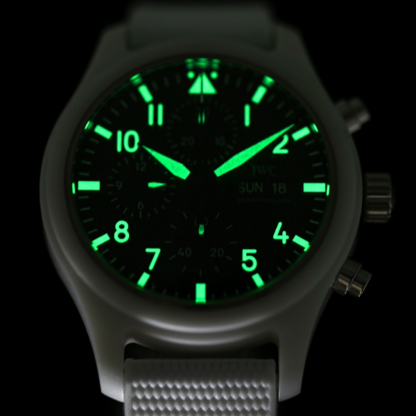 TW공장 IWC 파일럿 크로노그래프 탑건 블랙 다이얼 레이크 타호 스페셜 에디션 44mm IW389105