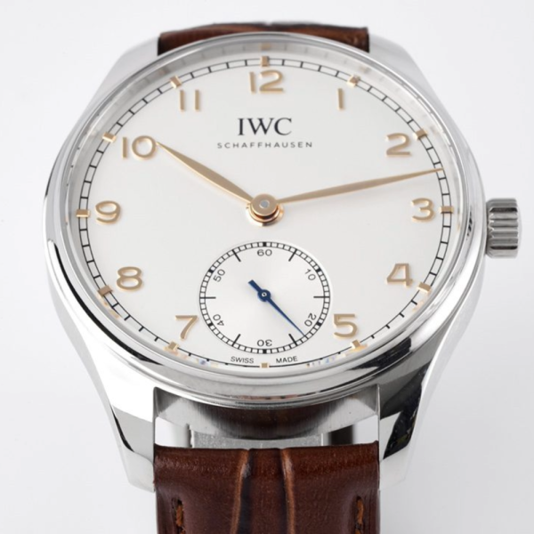 ZF공장 IWC 포르투기저 화이트/로즈골드 다이얼 레더 스트랩 40mm IW358303