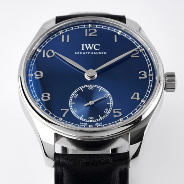ZF공장 IWC 포르투기저 화이트골드 블루 다이얼 레더 스트랩 40mm IW358305