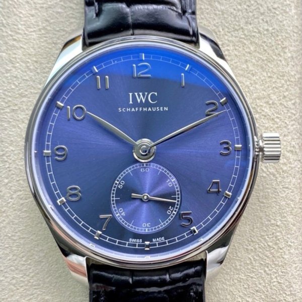 YL공장 IWC 포르투기저 크로노그래프 실버 블루 다이얼 레더 스트랩 40mm IW358305