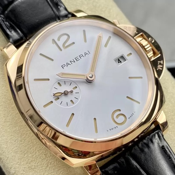 VS공장 파네라이 루미노르 듀 화이트 다이얼 로즈골트 42mm PAM01336
