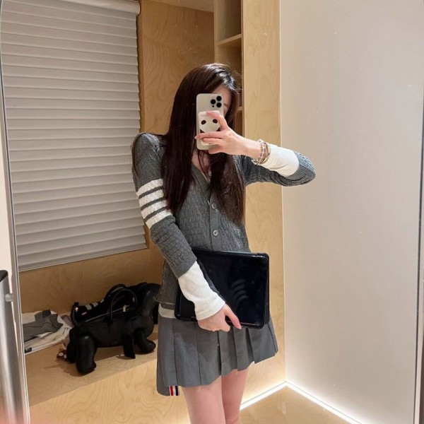 톰브라운 24SS 4바 와플 루즈핏 가디건