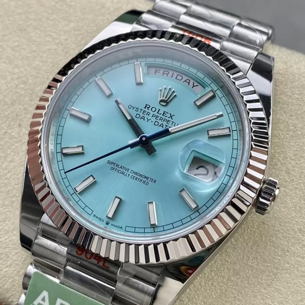 ARF공장 롤렉스 데이데이트 아이스블루 인덱스 다이얼 화이트골드 40mm m228236