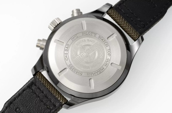 APS공장 IWC 파일럿 워치 크로노그래프 탑건 미라마 나일론 스트랩 44mm IW389002