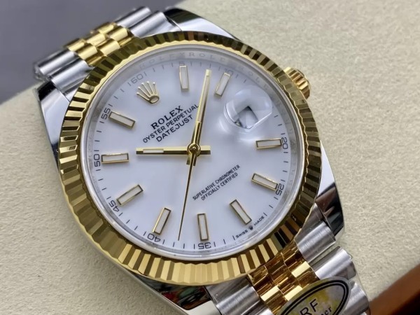 ARF공장 롤렉스 데이저스트 화이트 스틱 다이얼 콤비 쥬빌레 41mm 126333-0016