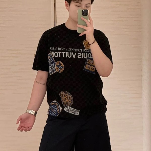 루이비통 다미에 쇼트 슬리브드 시그니처 반팔 티셔츠